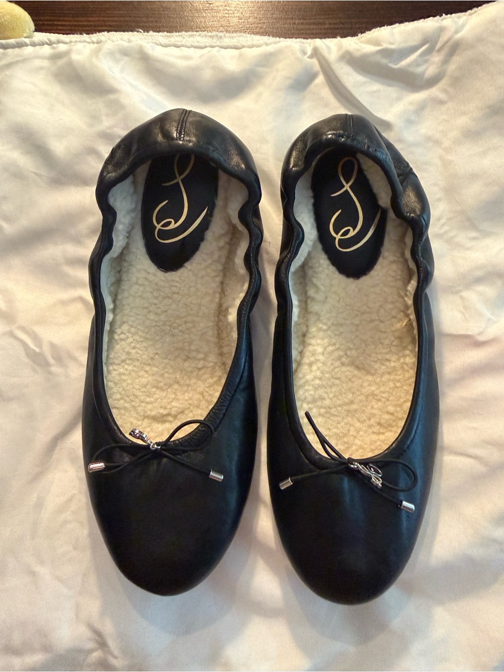 Sam Edelman Black faux fur Lined Ballet Flats